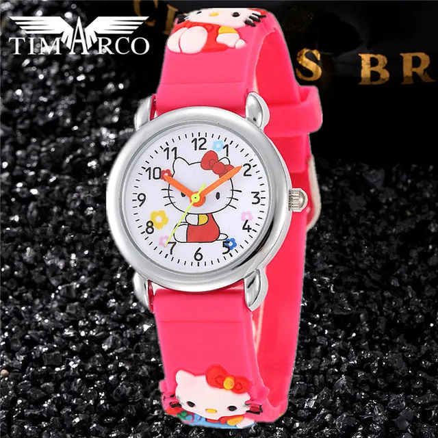 New Kid Cute Cartoon Brand Silicone Strap Watches Enfants Girls