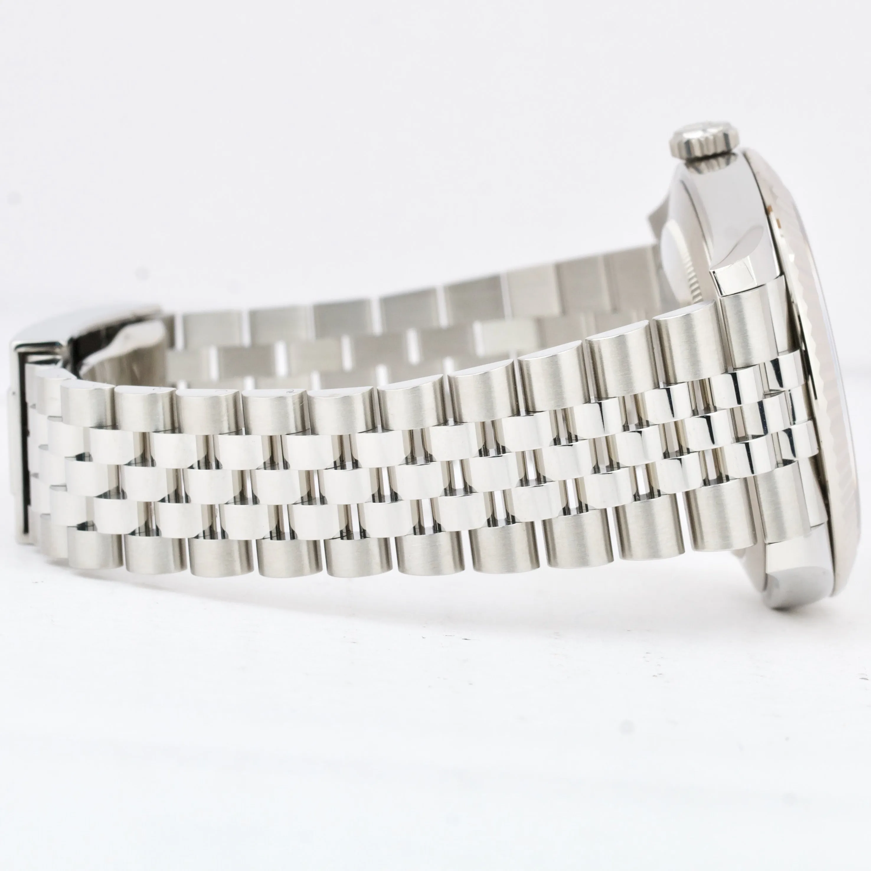 NEW MAY 2023 Rolex DateJust 41 WIMBLEDON Fluted Steel Watch JUBILEE 126334 B&P