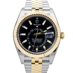 NEW REFERENCE 2023 Rolex Sky-Dweller BLACK Yellow Gold Steel Jubilee 336933 B P