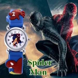New Spider man boy Watch Kid Child Cartoon Watches Fashion High Quality Girls Wristwatch Hot Sale Cute Jelly Colorful Clock