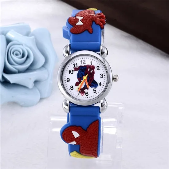 New Spider man boy Watch Kid Child Cartoon Watches Fashion High Quality Girls Wristwatch Hot Sale Cute Jelly Colorful Clock