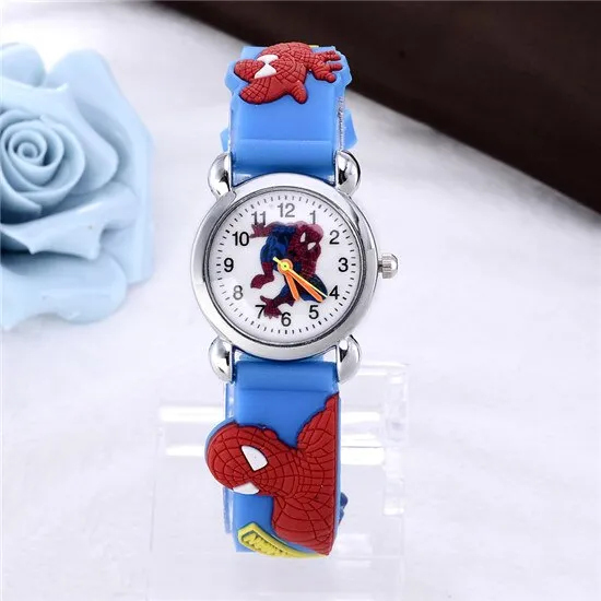 New Spider man boy Watch Kid Child Cartoon Watches Fashion High Quality Girls Wristwatch Hot Sale Cute Jelly Colorful Clock