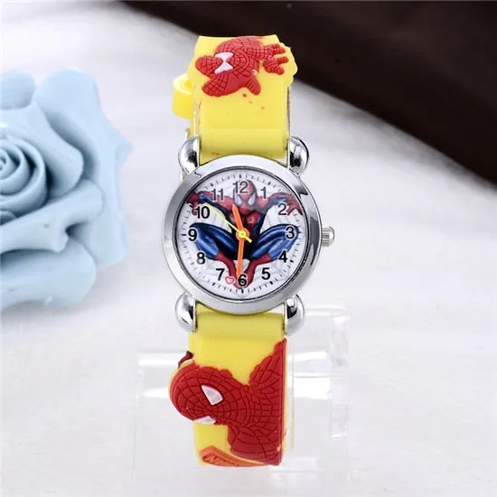 New Spider man boy Watch Kid Child Cartoon Watches Fashion High Quality Girls Wristwatch Hot Sale Cute Jelly Colorful Clock