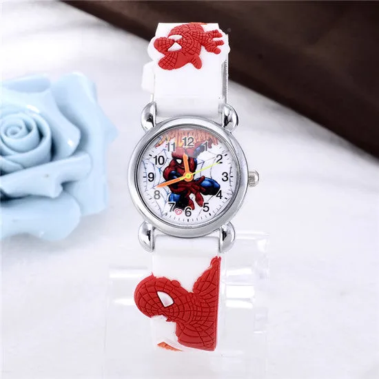 New Spider man boy Watch Kid Child Cartoon Watches Fashion High Quality Girls Wristwatch Hot Sale Cute Jelly Colorful Clock