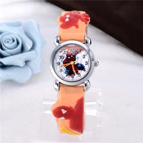 New Spider man boy Watch Kid Child Cartoon Watches Fashion High Quality Girls Wristwatch Hot Sale Cute Jelly Colorful Clock