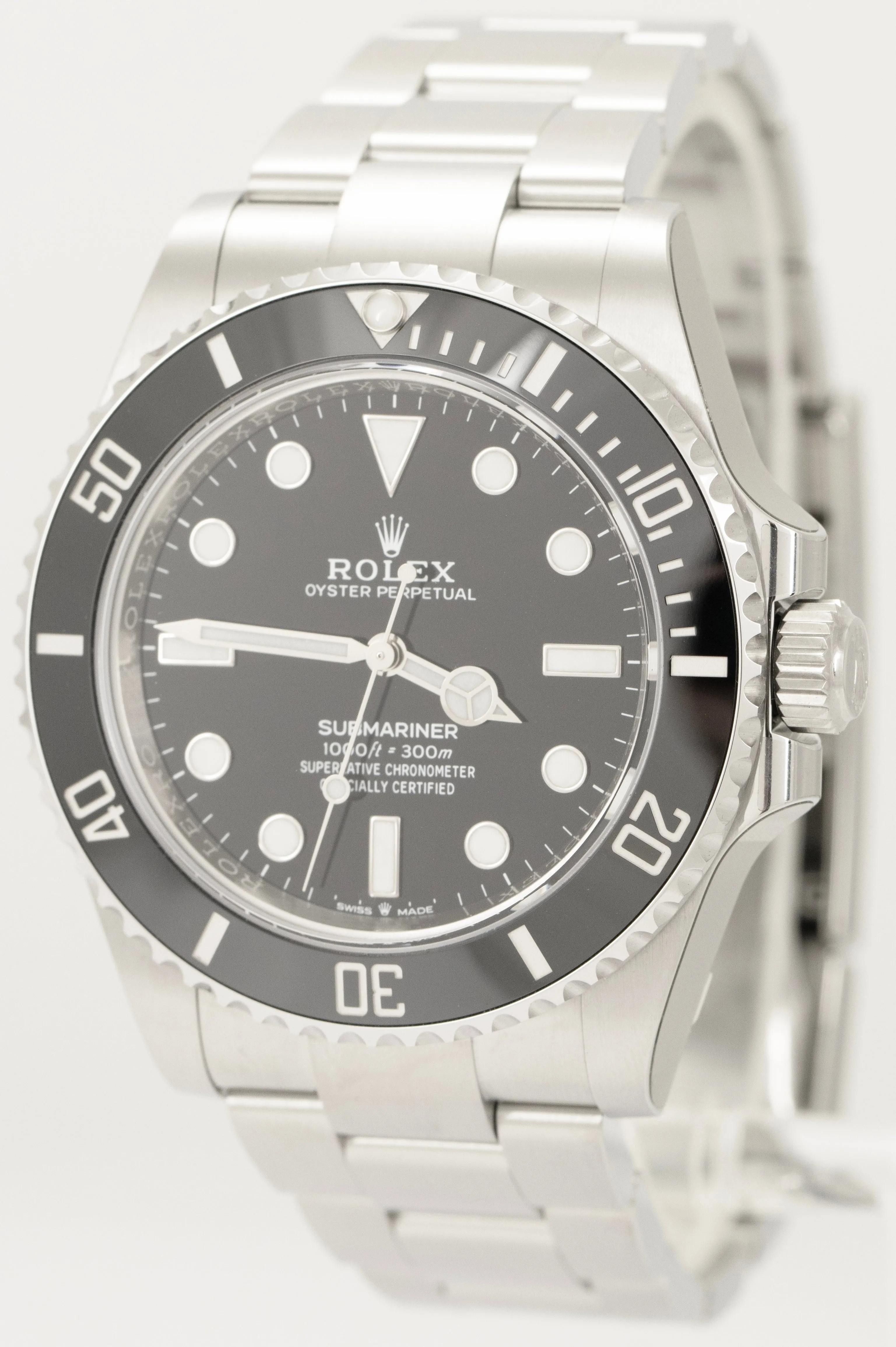 NEW STICKERED 2022 Rolex Submariner 41mm No-Date Black Steel Watch 124060 LN B P