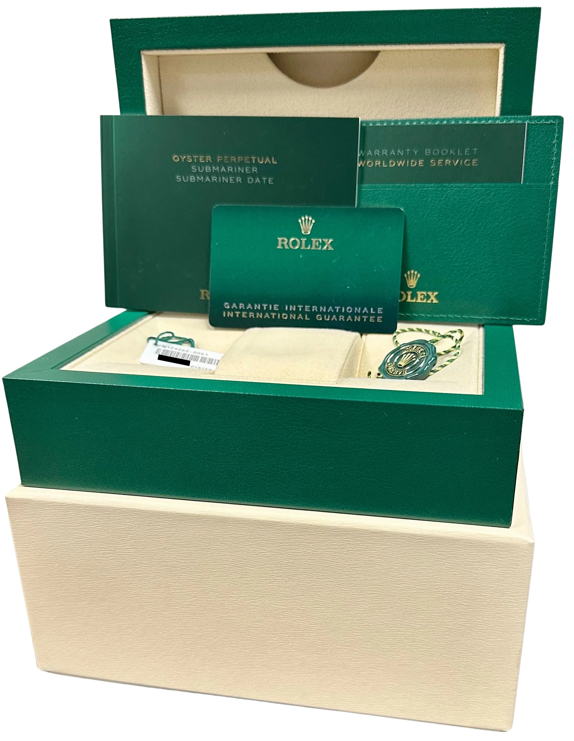 NEW STICKERED 2022 Rolex Submariner 41mm No-Date Black Steel Watch 124060 LN B P