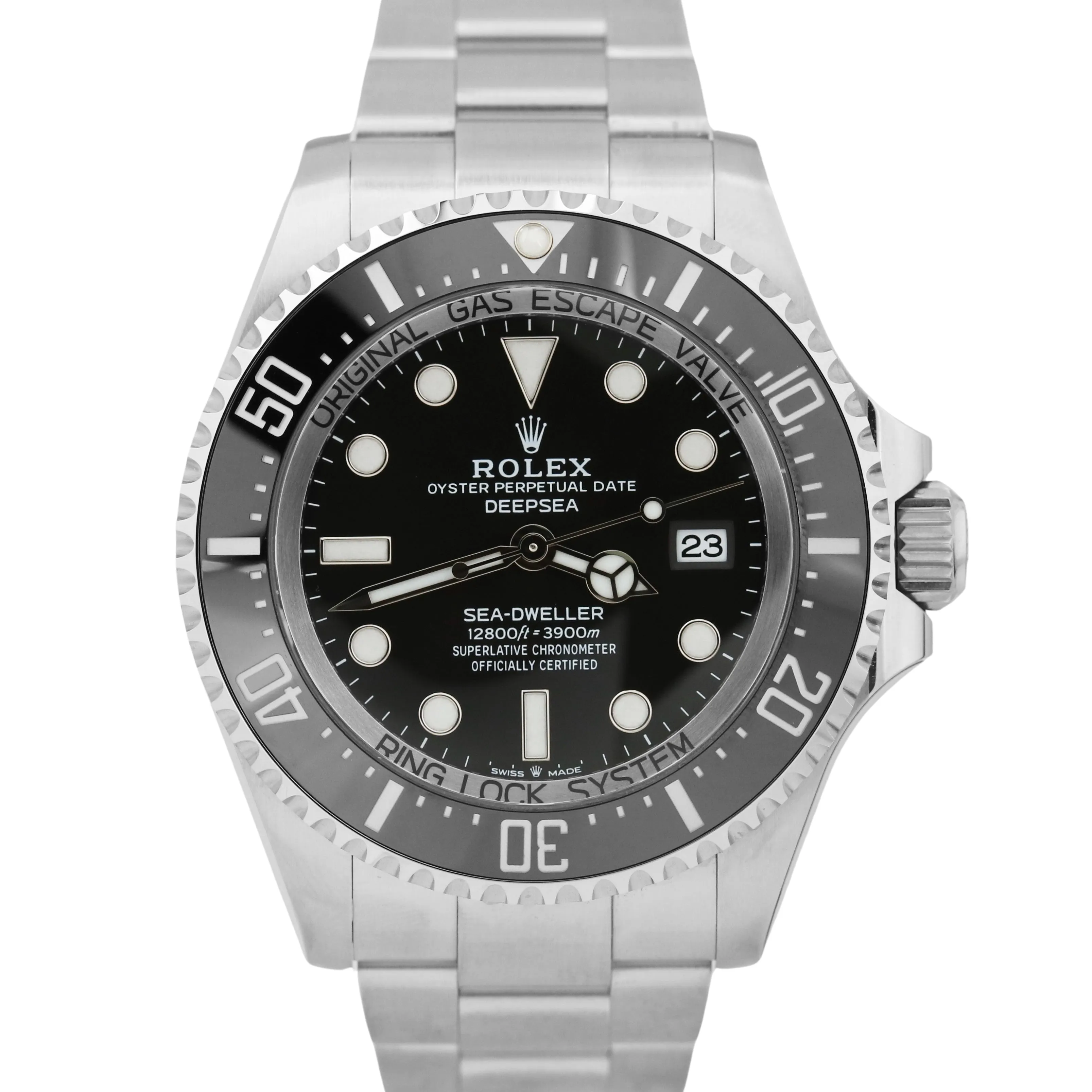 NEW STICKERED 2023 PAPERS Rolex Sea-Dweller Deepsea Black Steel 44mm 136660 B P