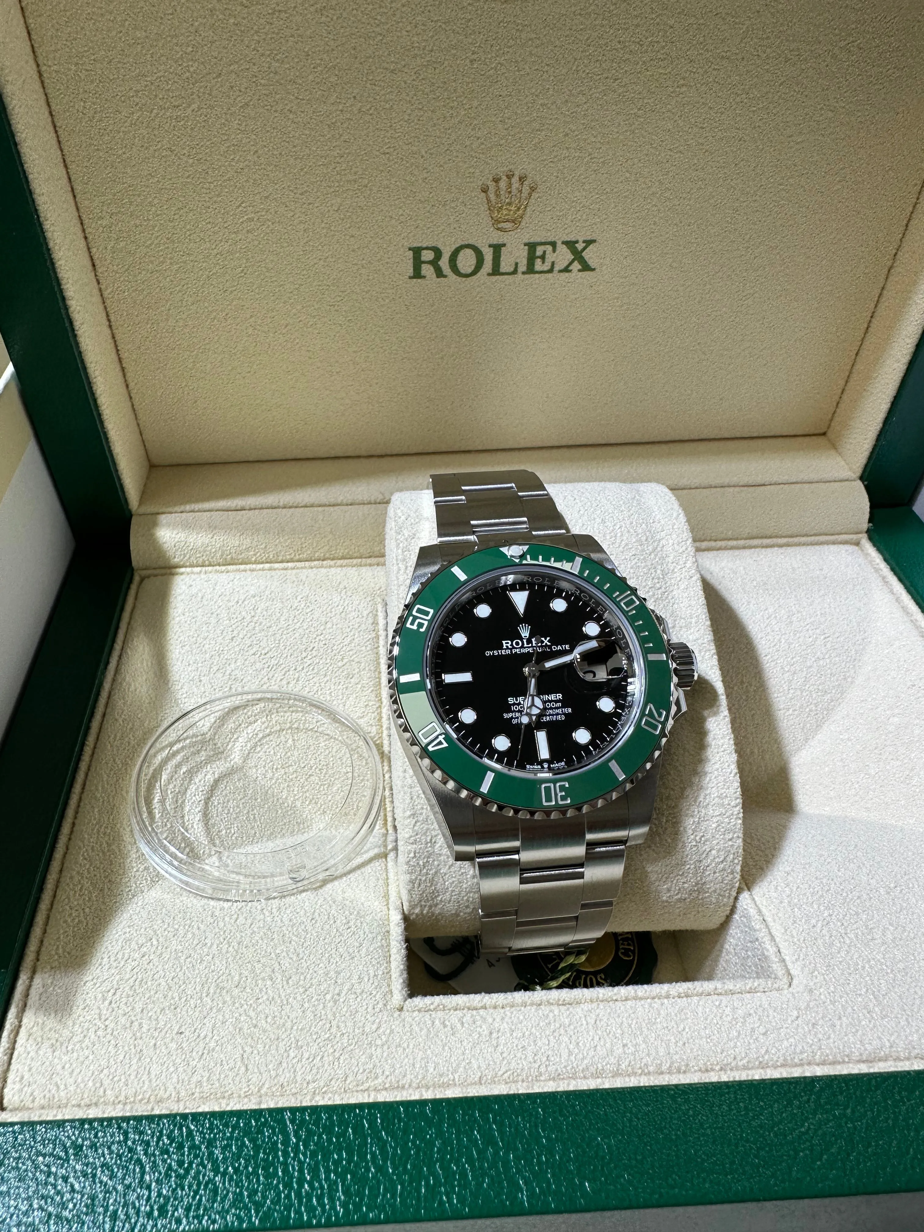 NEW STICKERED APRIL 2024 Rolex Submariner 41mm Date GREEN KERMIT 126610 LV BOX