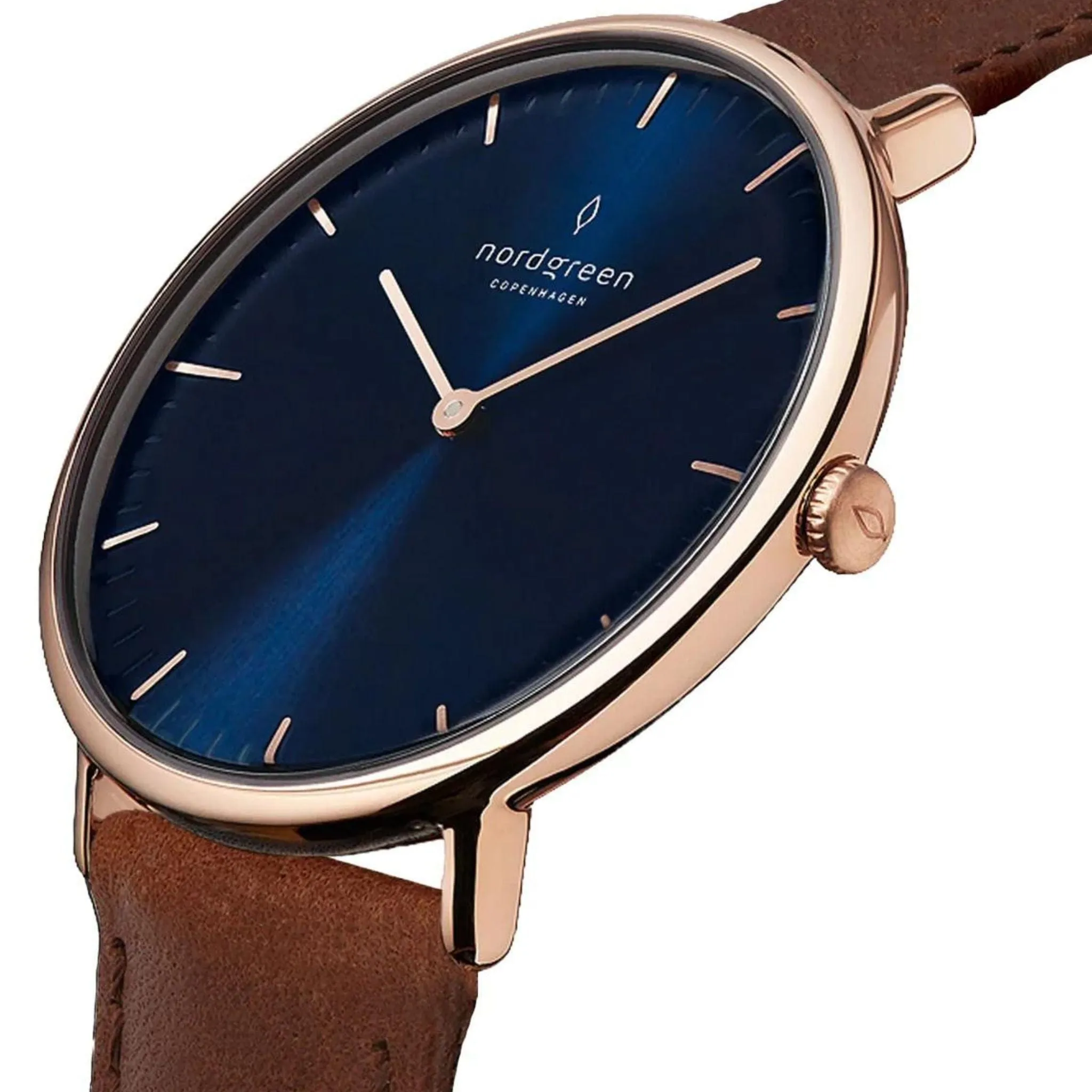 Nordgreen Native 40mm Brown Leather Strap Watch