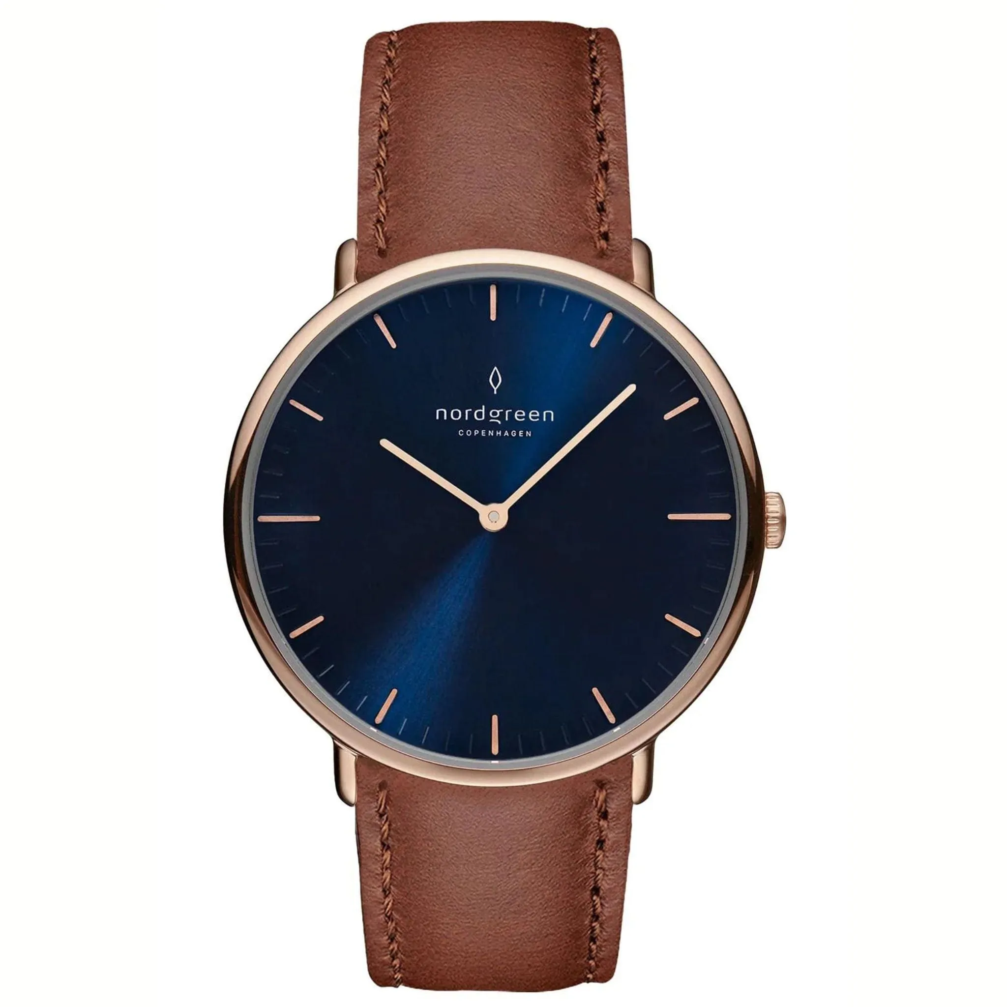 Nordgreen Native 40mm Brown Leather Strap Watch