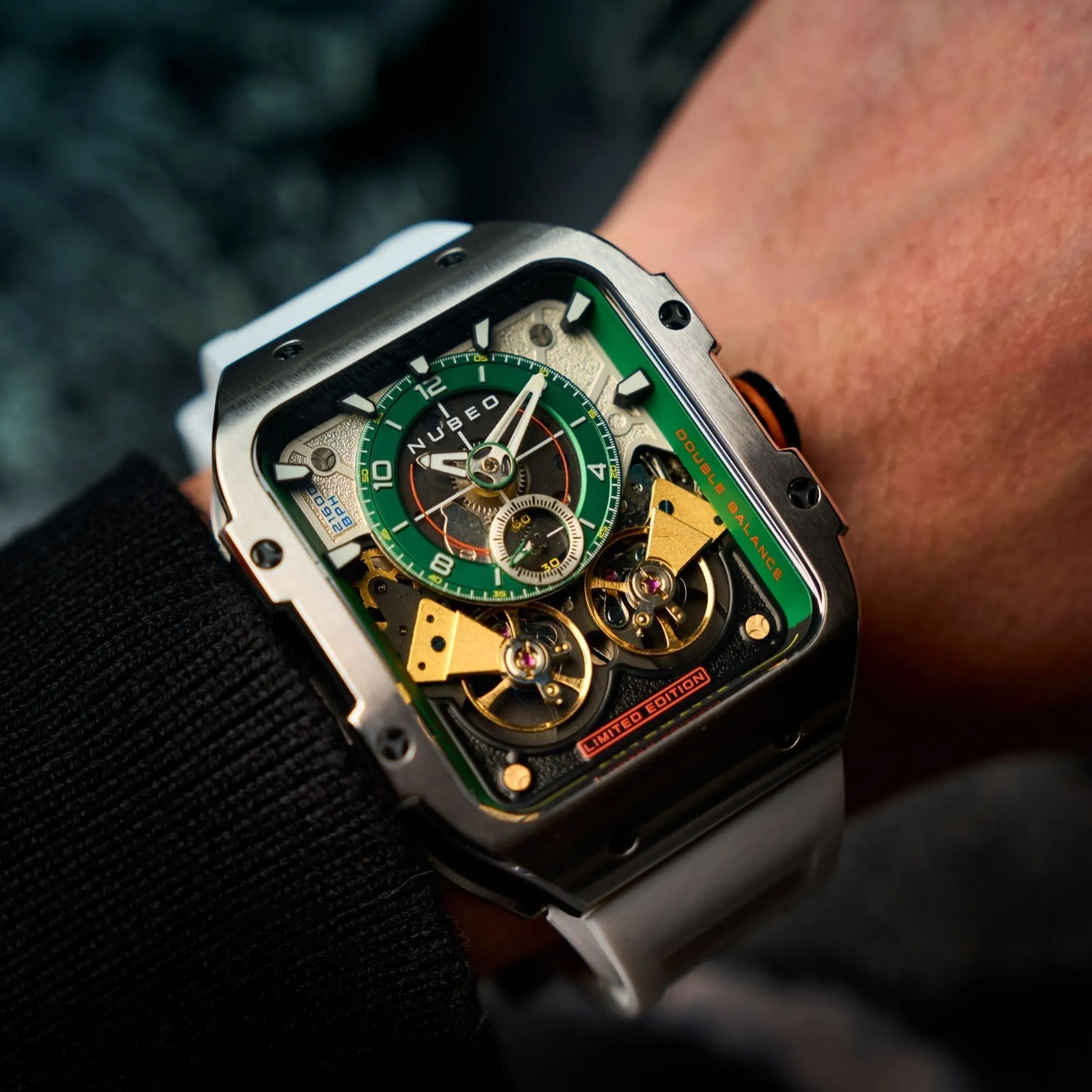 Nubeo Maven Automatic Silver Green Lmited Edition