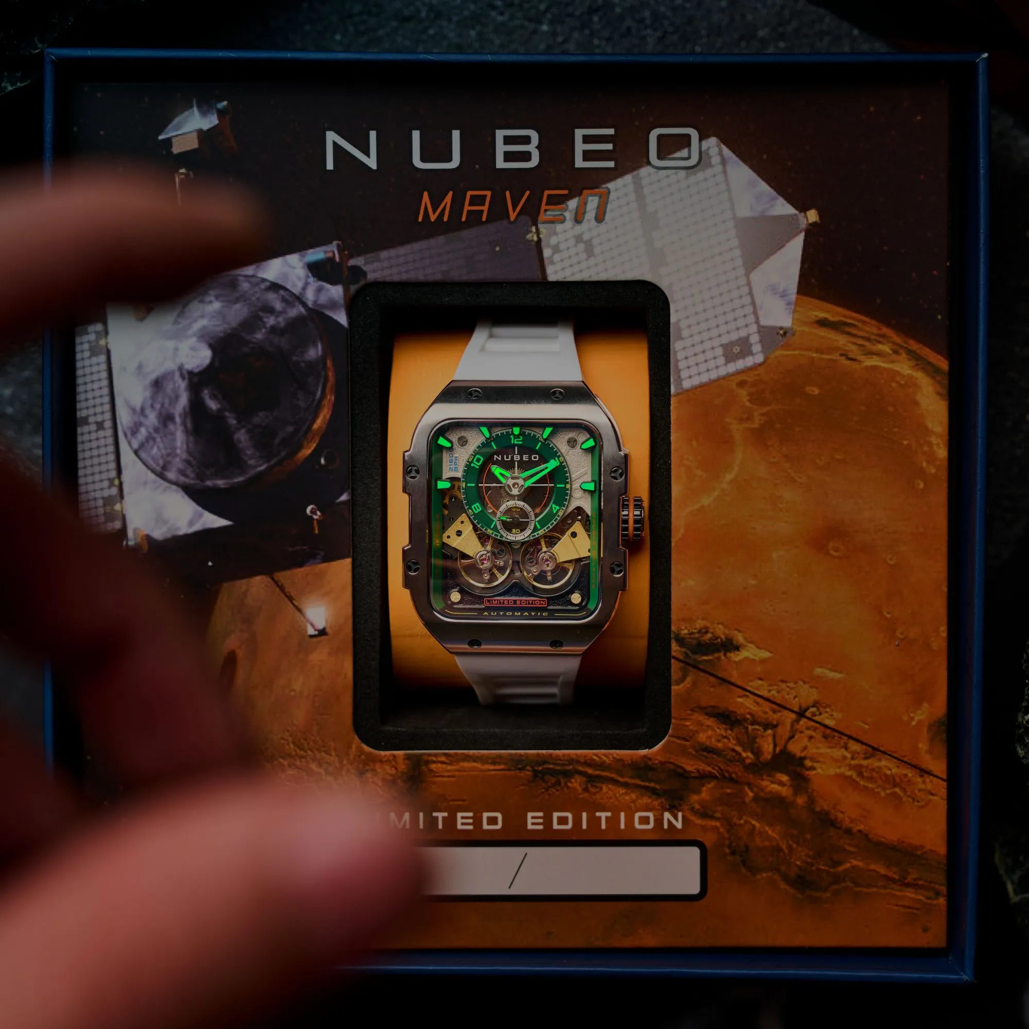 Nubeo Maven Automatic Silver Green Lmited Edition