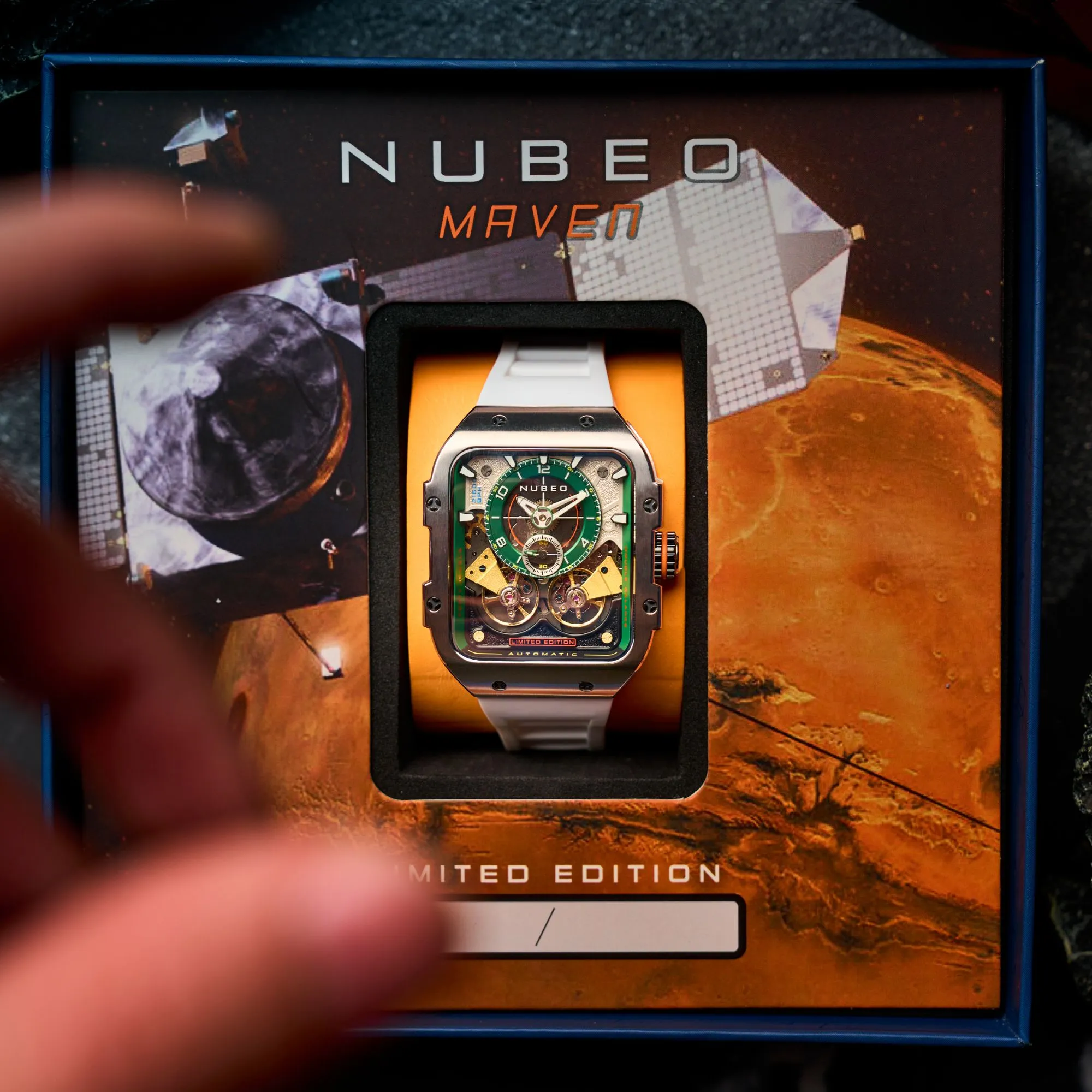 Nubeo Maven Automatic Silver Green Lmited Edition