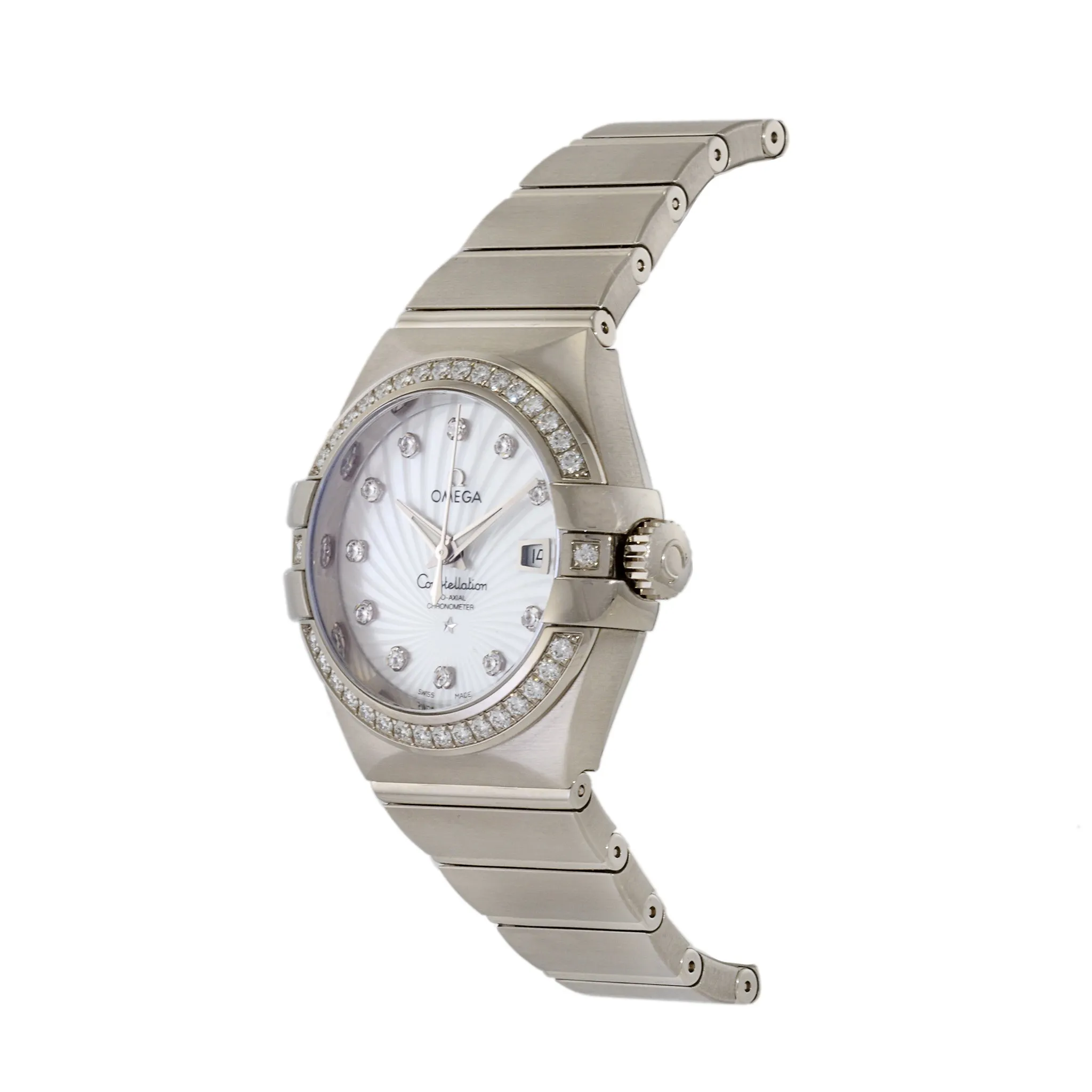 Omega Constellation Chronometer 18K White Gold with Diamonds