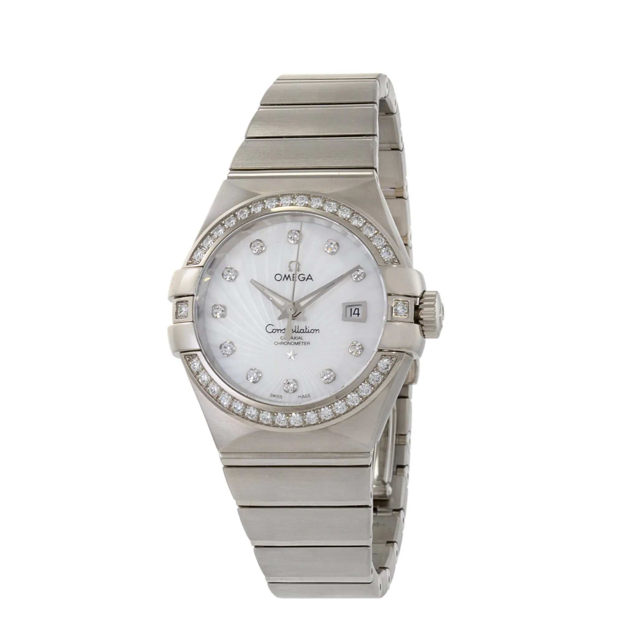 Omega Constellation Chronometer 18K White Gold with Diamonds