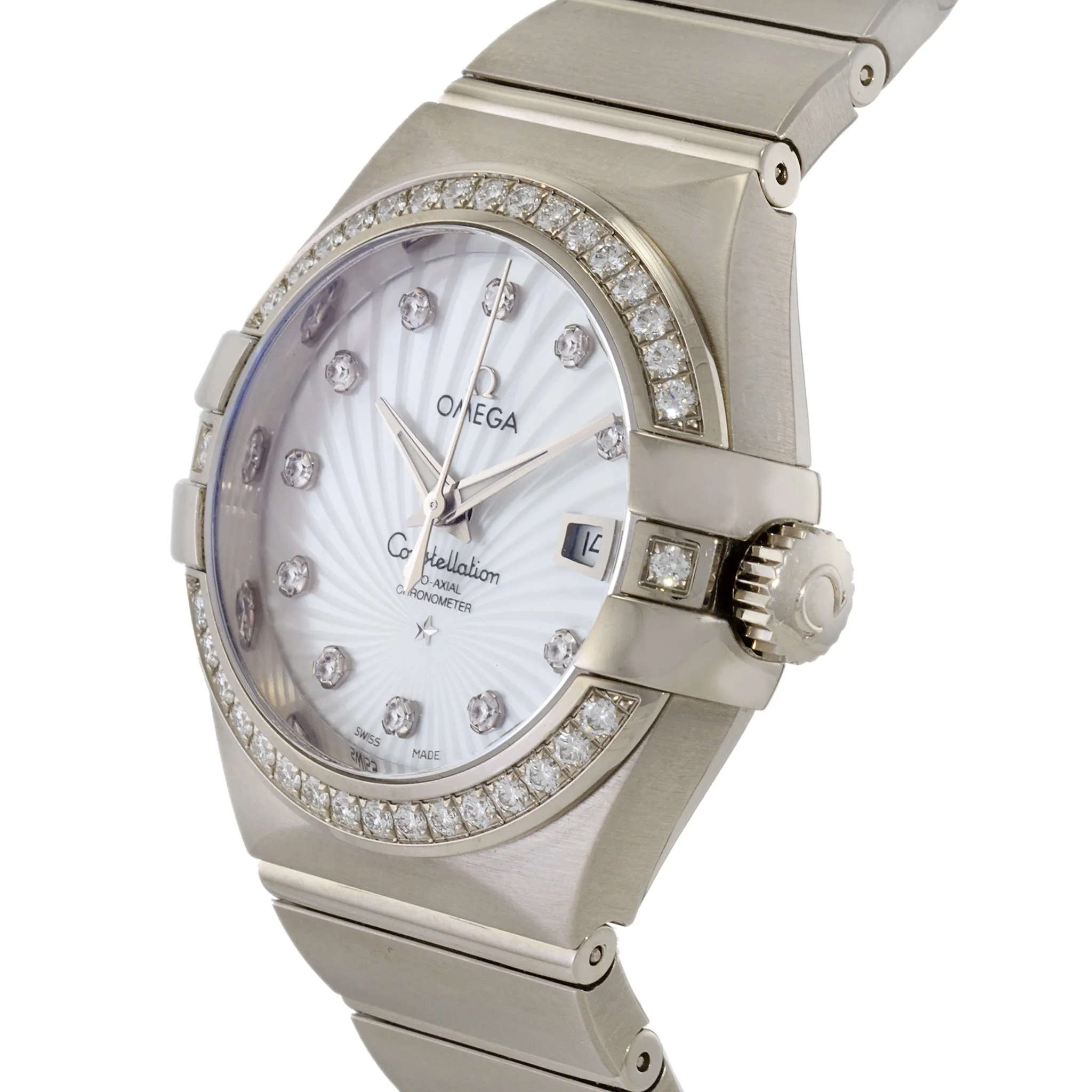Omega Constellation Chronometer 18K White Gold with Diamonds