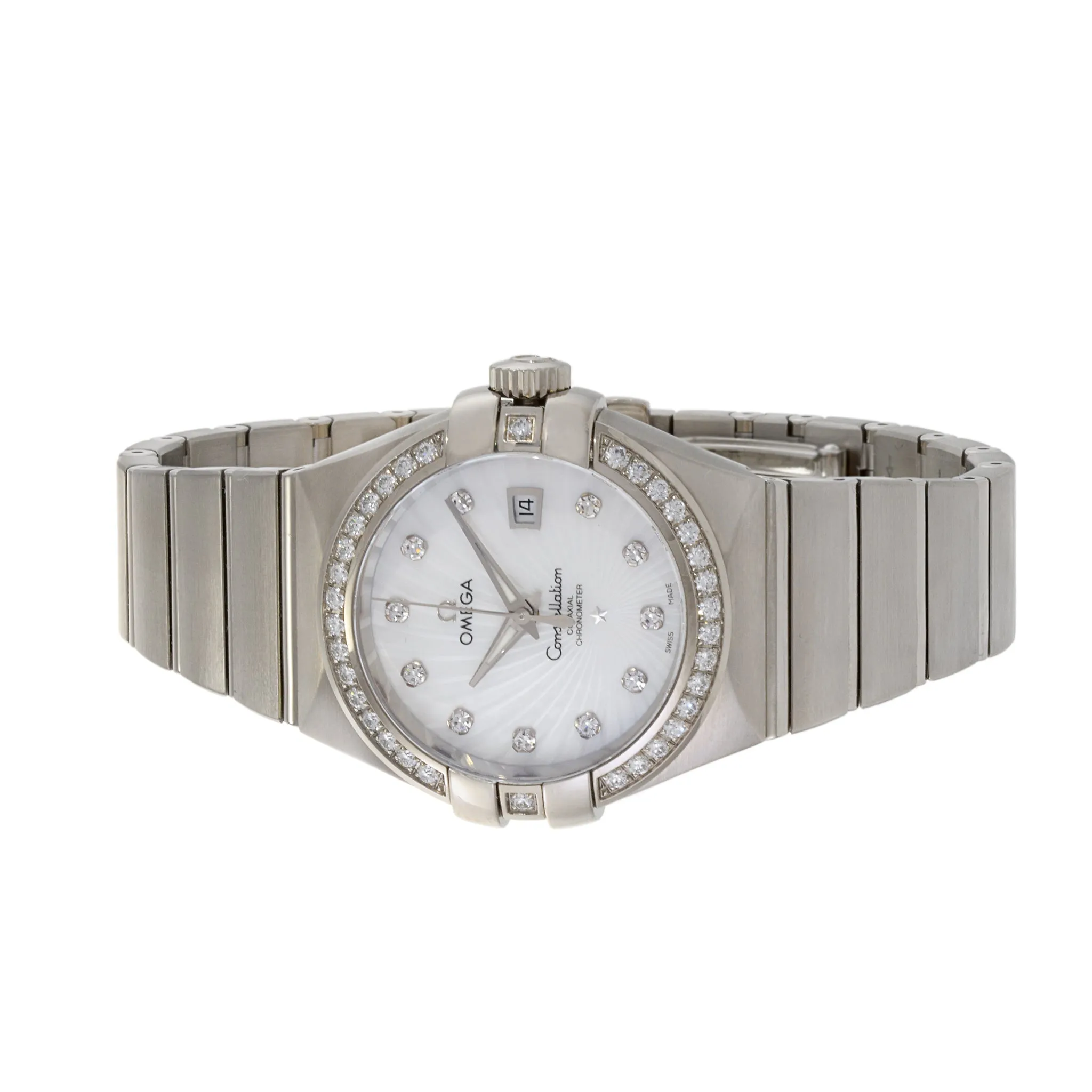 Omega Constellation Chronometer 18K White Gold with Diamonds