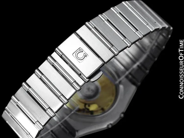 Omega Constellation Manhattan Mens Large Chronometer Watch, Automatic, Date - Brushed Stainless Steel