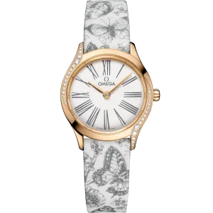 Omega De Ville Mini Trésor 26 mm, Moonshine™ gold on toile de Jouy