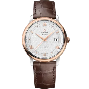 Omega De Ville Prestige 39.5 mm, steel - red gold on leather strap