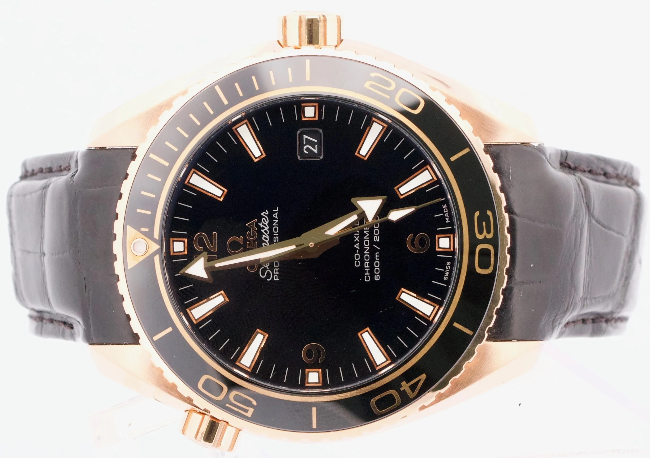 Omega Seamaster Planet Ocean 45.5mm BLACK 18K Gold 232.63.46.21.01.001 Watch BOX