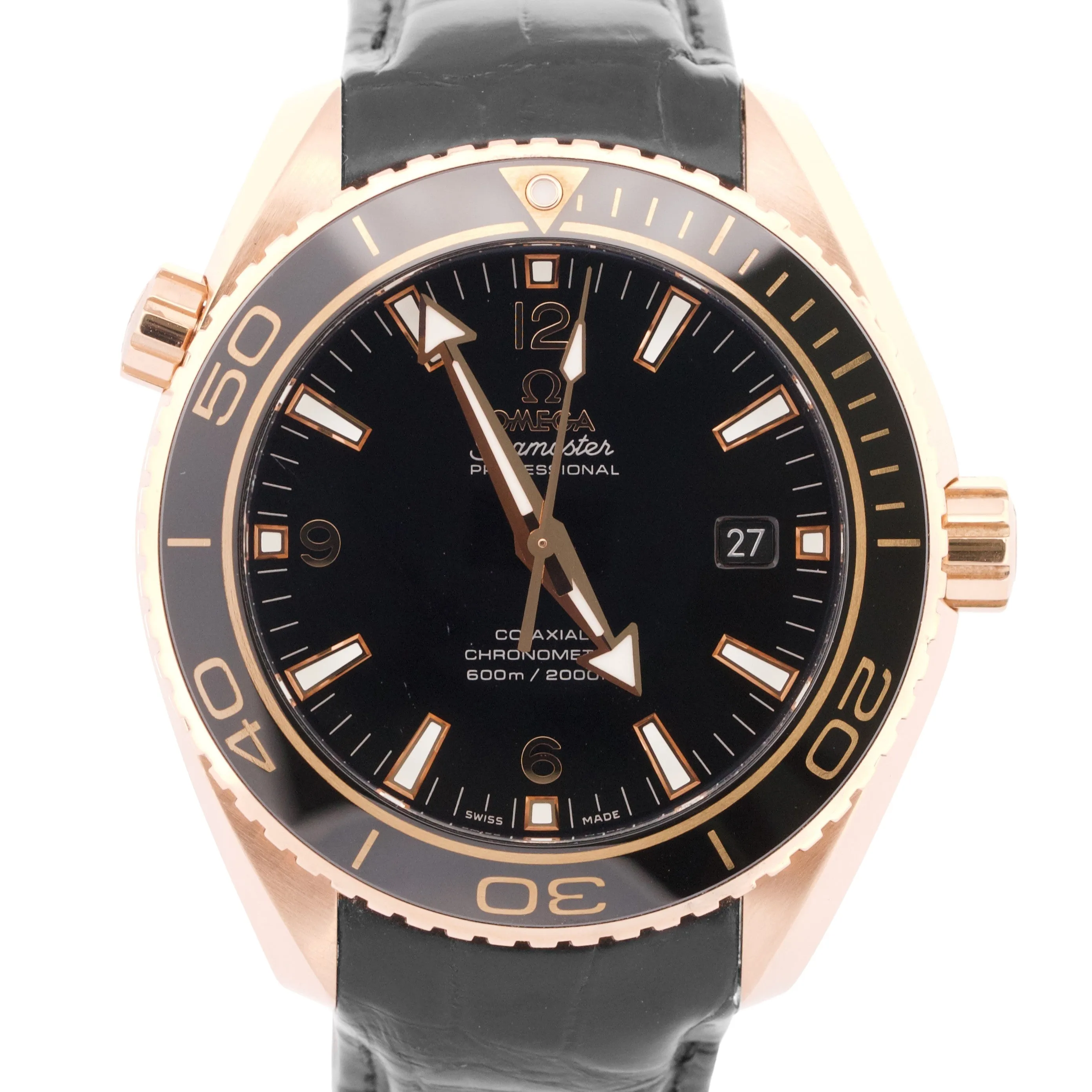 Omega Seamaster Planet Ocean 45.5mm BLACK 18K Gold 232.63.46.21.01.001 Watch BOX
