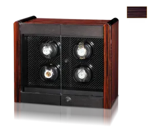 Orbita Avanti 4 Rotorwind Watch Winder (Macassar Wood/Carbon Fiber)