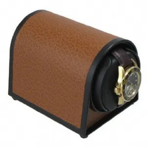 Orbita Sparta Mini Single-Unit Watch Winder in Brown Leatherette
