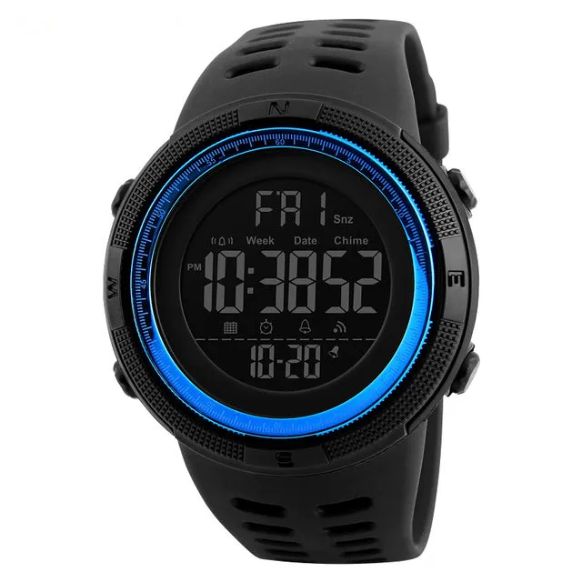 Outdoor Sport Watch Men Clock Multifunction Watches Alarm Chrono 5Bar Waterproof Digital Watch