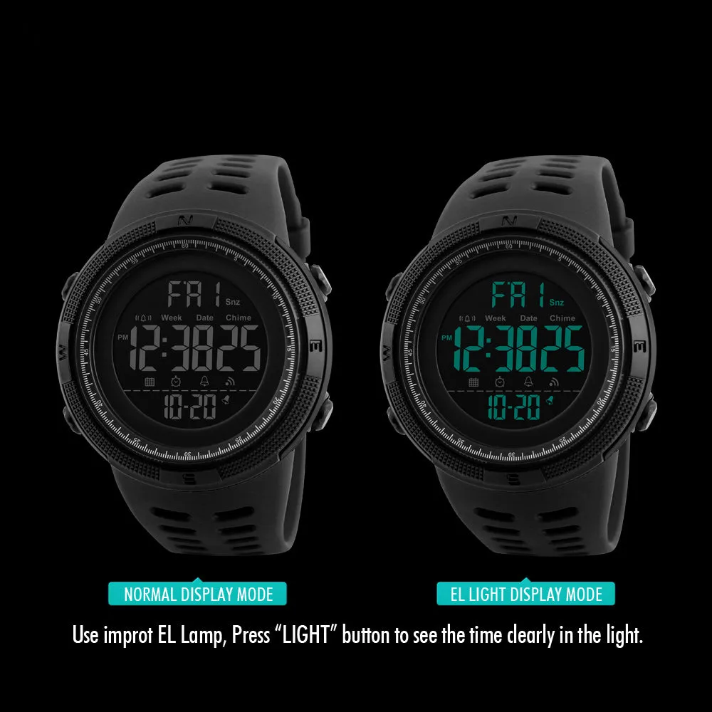 Outdoor Sport Watch Men Clock Multifunction Watches Alarm Chrono 5Bar Waterproof Digital Watch