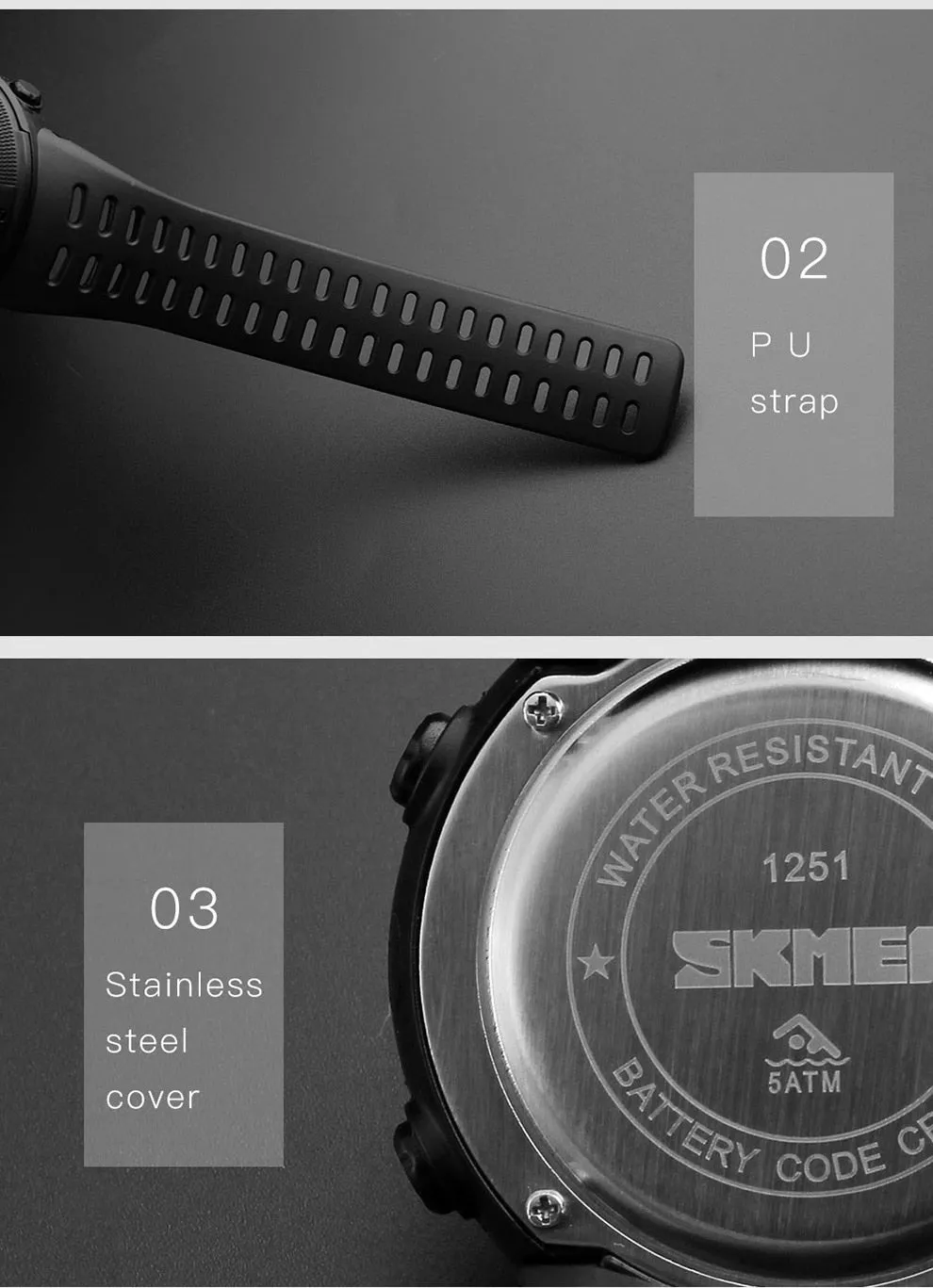 Outdoor Sport Watch Men Clock Multifunction Watches Alarm Chrono 5Bar Waterproof Digital Watch