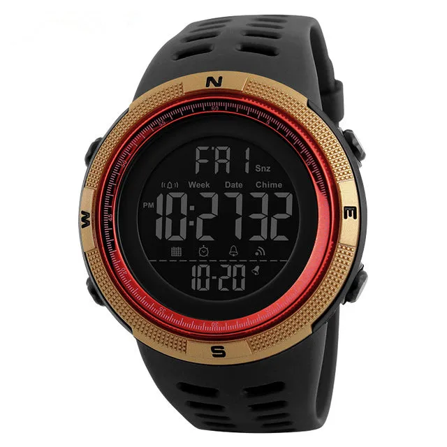 Outdoor Sport Watch Men Clock Multifunction Watches Alarm Chrono 5Bar Waterproof Digital Watch