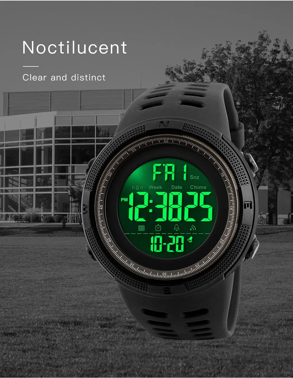 Outdoor Sport Watch Men Clock Multifunction Watches Alarm Chrono 5Bar Waterproof Digital Watch