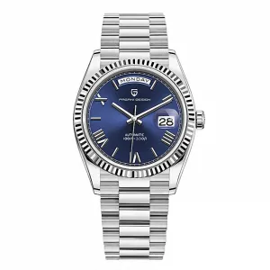 Pagani Design Silver Stainless Steel Blue Dial Automatic Watch for Gents - PD1752