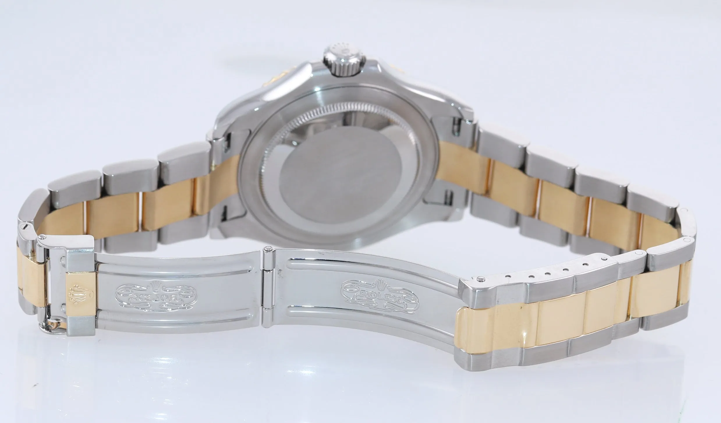 PAPERS 2008 Rolex Yacht-Master 16623 Blue Two Tone Steel Yellow Gold Watch Box