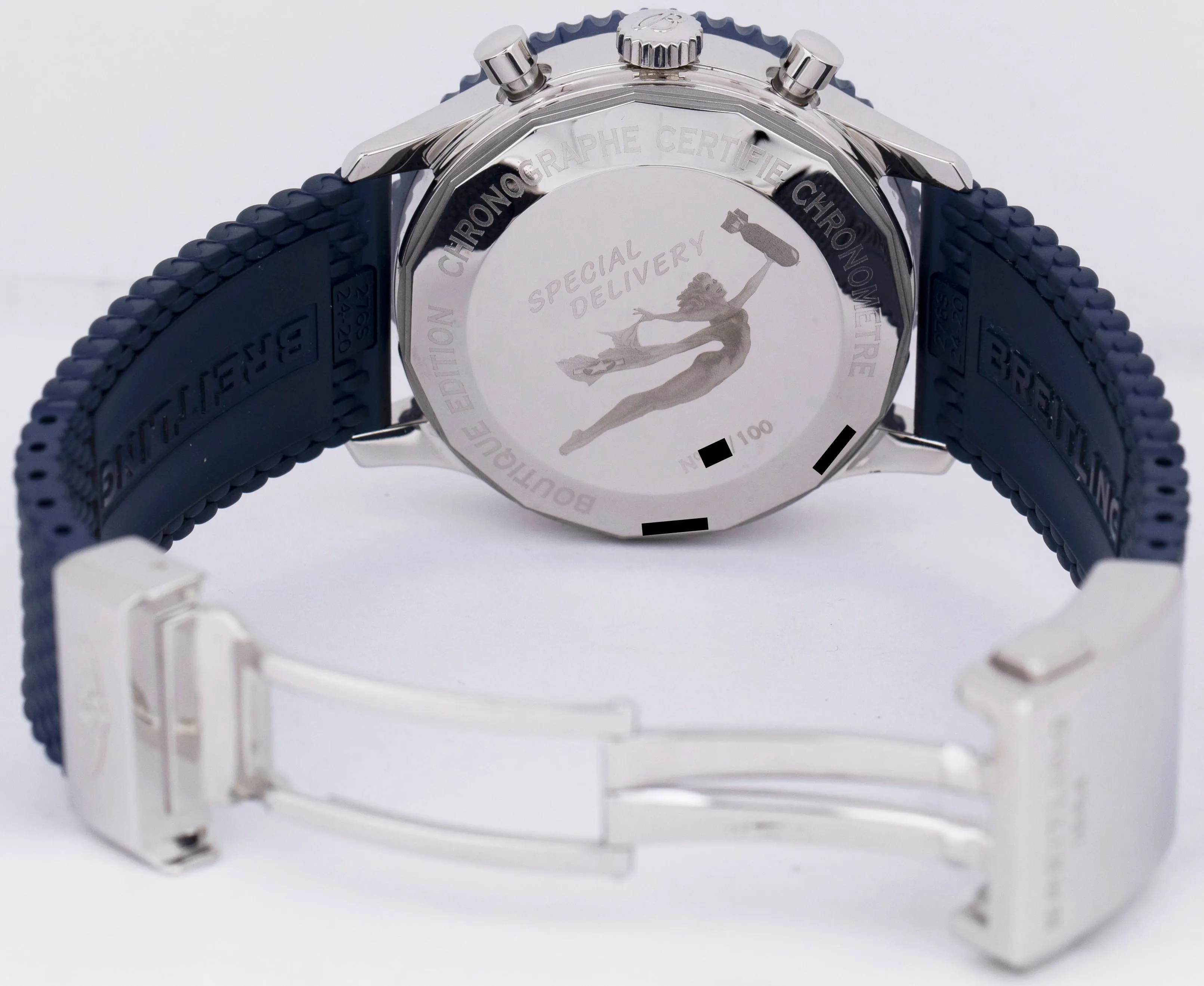 PAPERS Breitling Chronoliner B04 Steel 46mm Limited Edition GMT Blue YB0460 B P