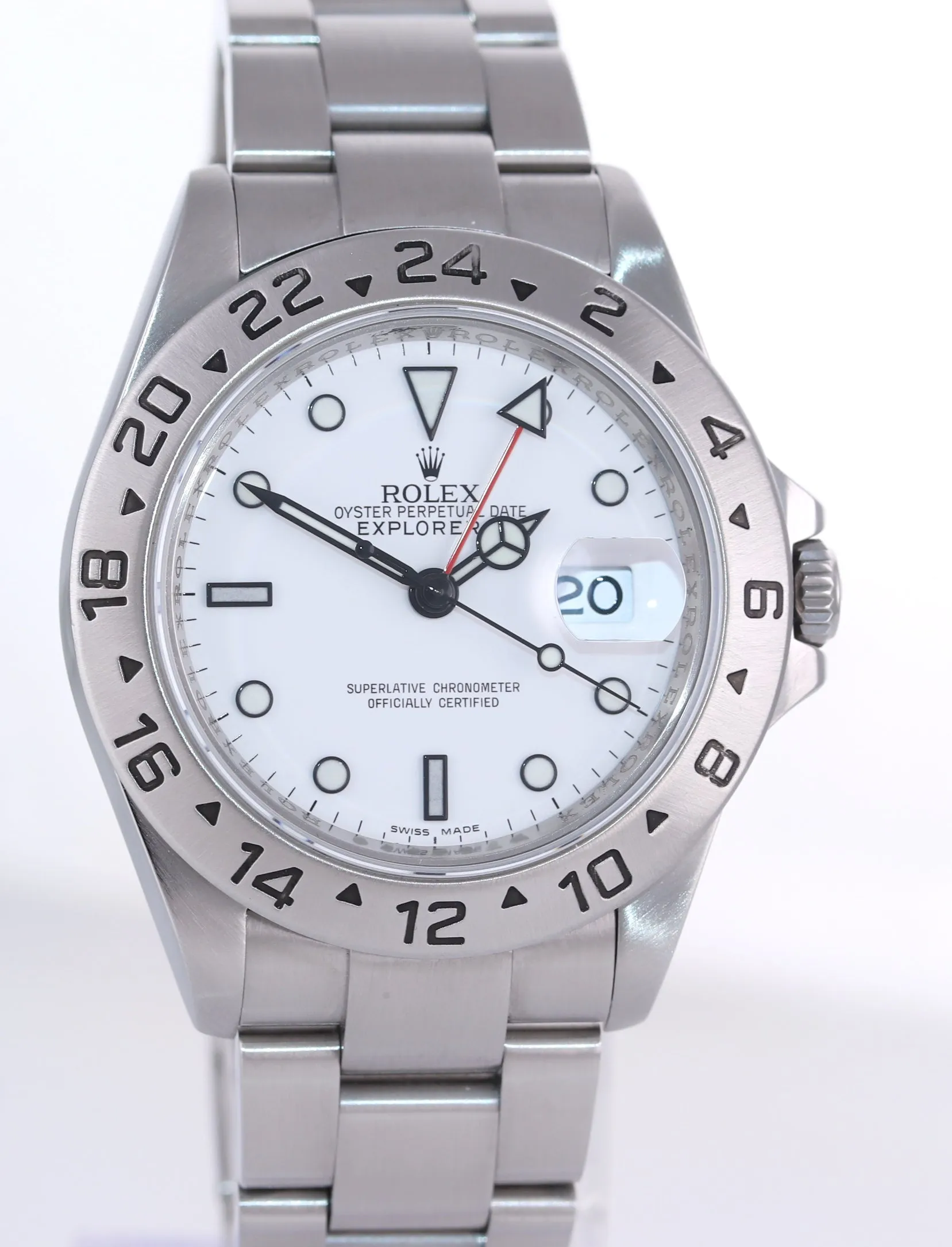 PAPERS ENGRAVED REHAUT Rolex Explorer II 16570 Polar 3186 Watch Box V Serial