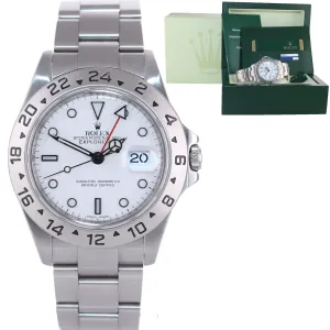 PAPERS ENGRAVED REHAUT Rolex Explorer II 16570 Polar 3186 Watch Box V Serial