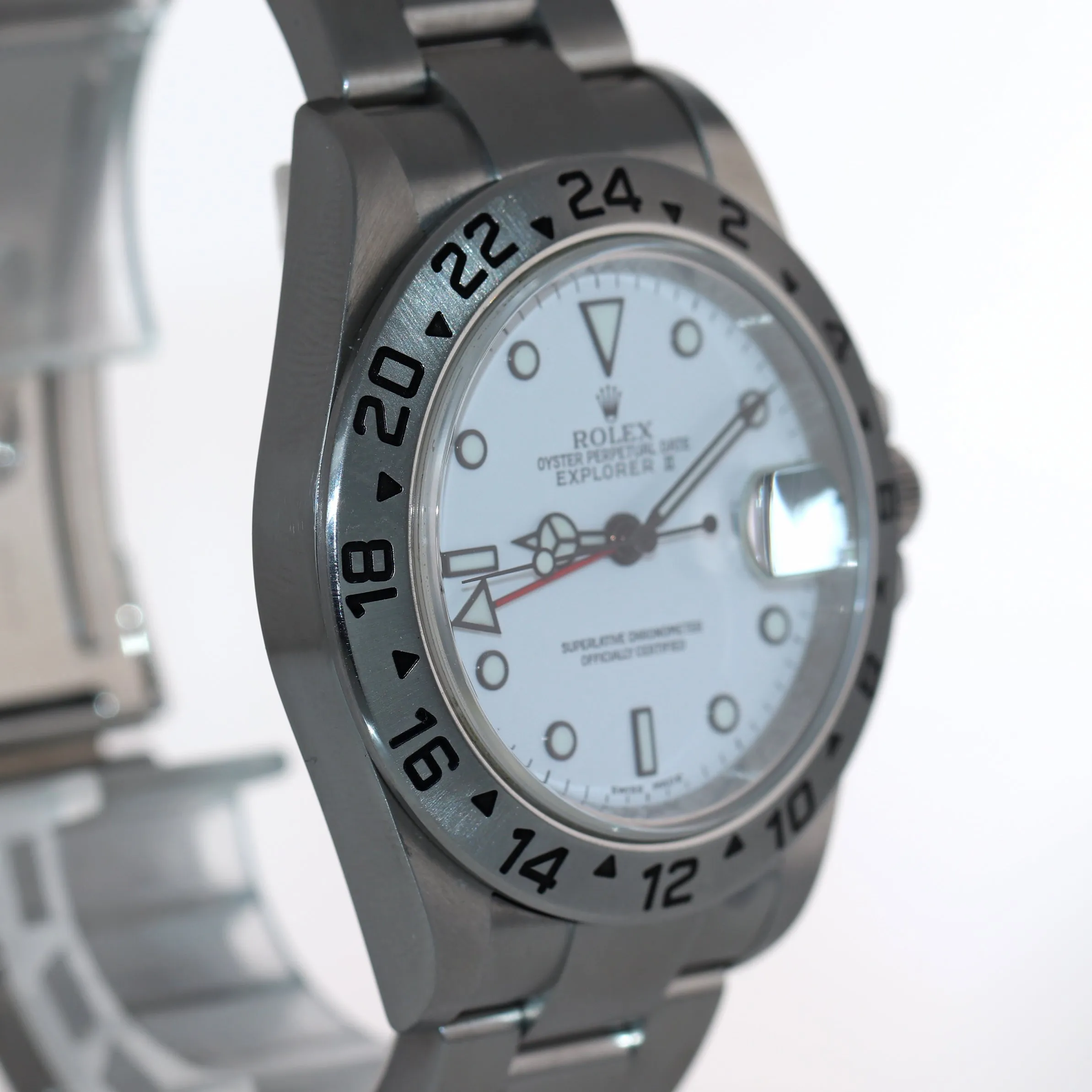 PAPERS RANDOM SERIAL 2010 Rolex Explorer II 16570 Polar 40mm 3186 GMT Watch
