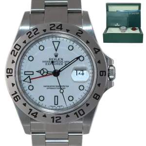 PAPERS RANDOM SERIAL 2010 Rolex Explorer II 16570 Polar 40mm 3186 GMT Watch
