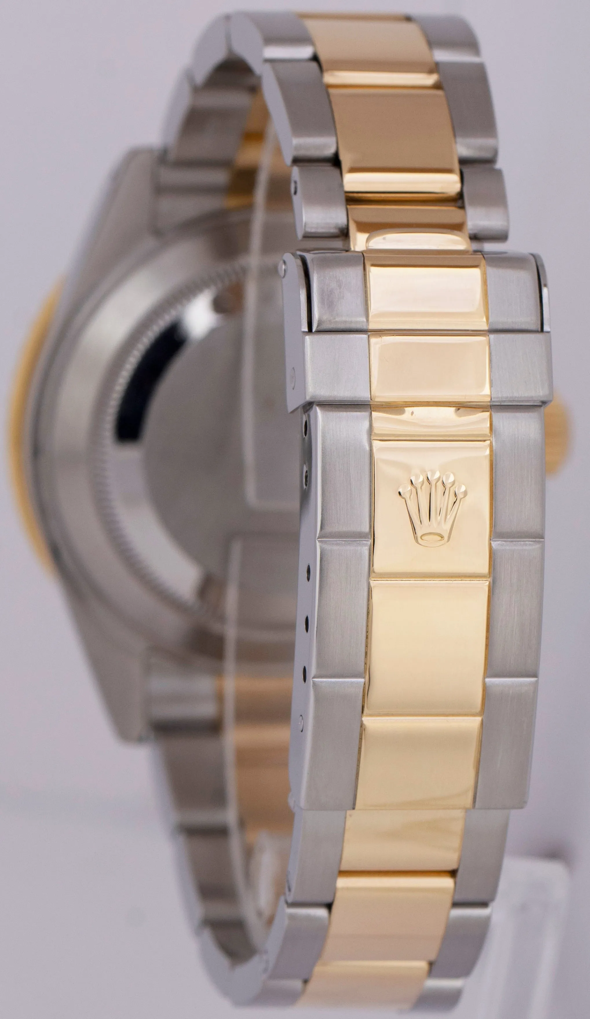 PAPERS Rolex Submariner Two-Tone 18K Gold Buckle Black 40mm 16613 Watch B P