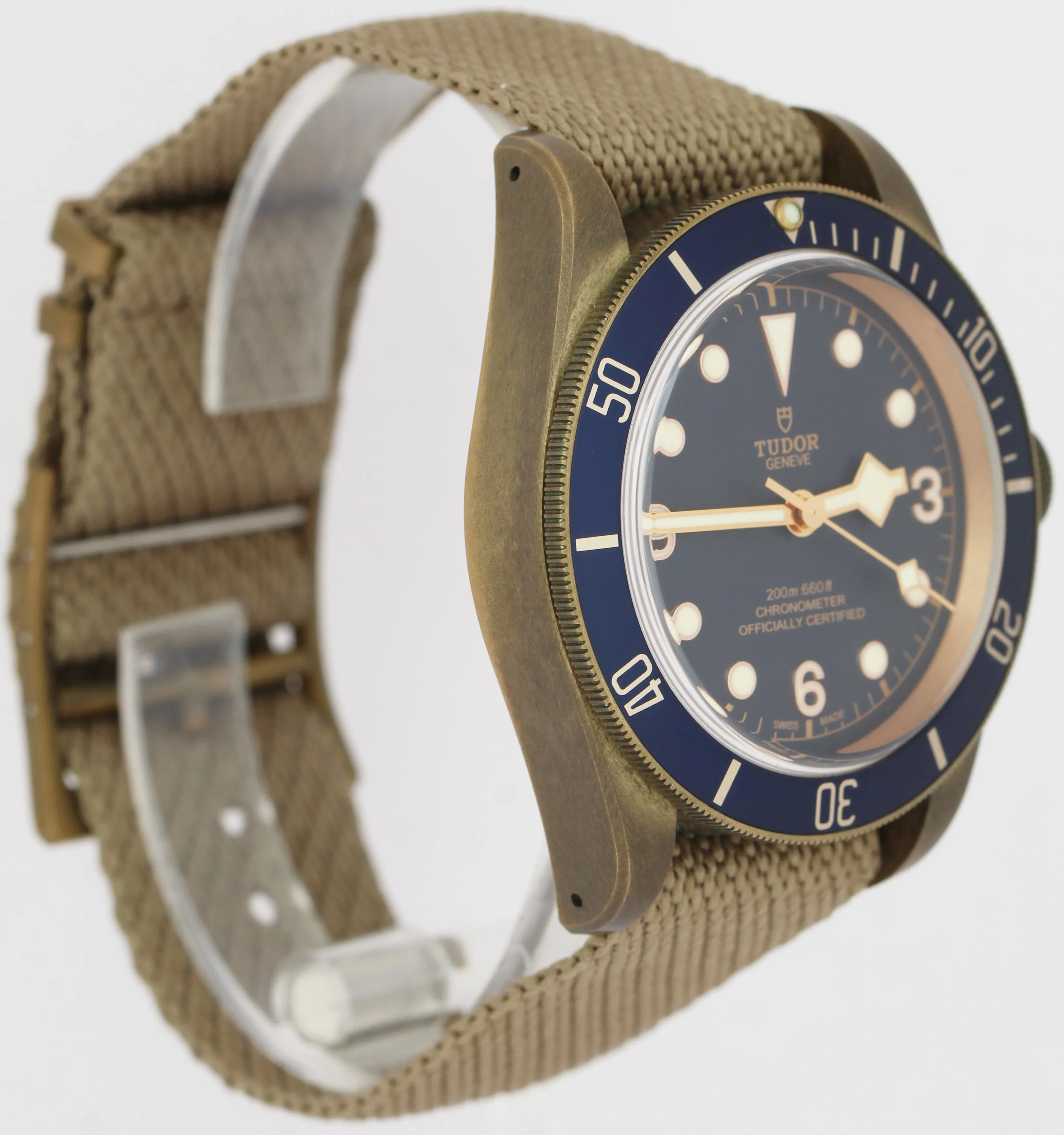 PAPERS Tudor Black Bay Heritage Bronze Bucherer Blue Dive 43mm Watch 79250BB BOX