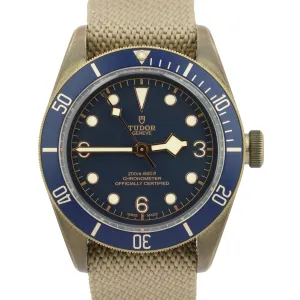 PAPERS Tudor Black Bay Heritage Bronze Bucherer Blue Dive 43mm Watch 79250BB BOX