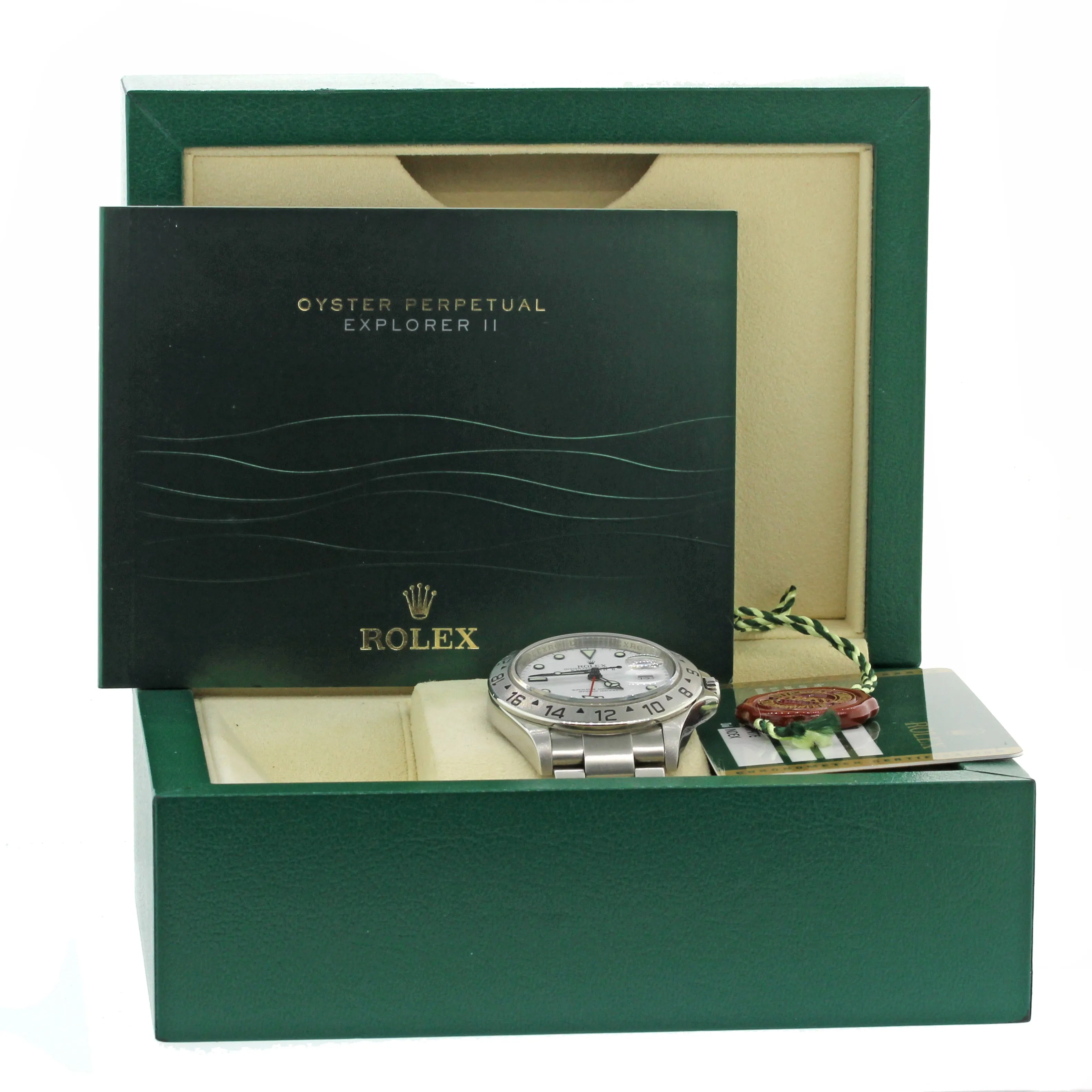 PAPERS UNPOLISHED Rolex Explorer II 16570 Polar 40mm 3186 GMT Watch Box
