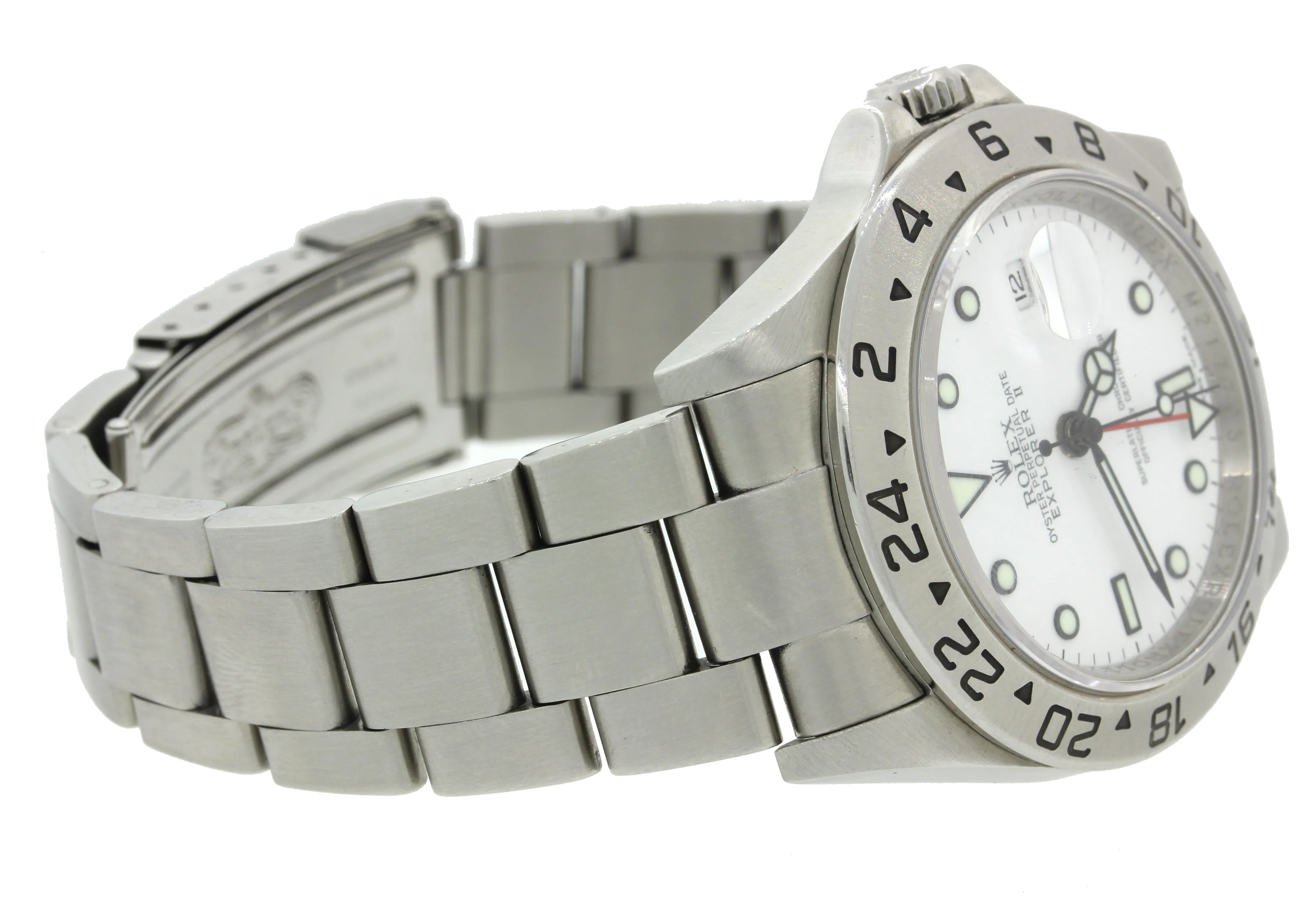 PAPERS UNPOLISHED Rolex Explorer II 16570 Polar 40mm 3186 GMT Watch Box