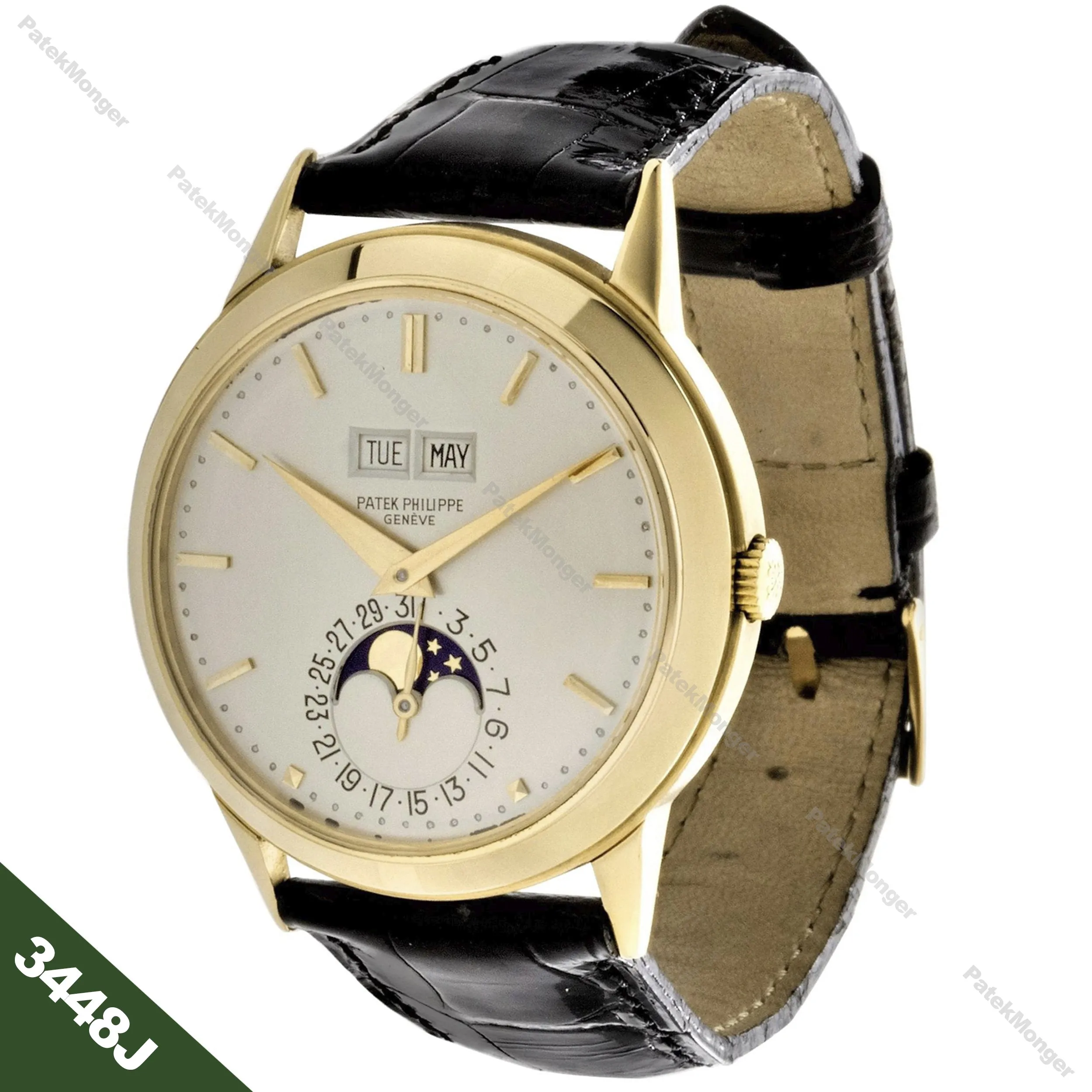 Patek Philippe 3448J Vintage Perpetual Calendar Watch circa 1971