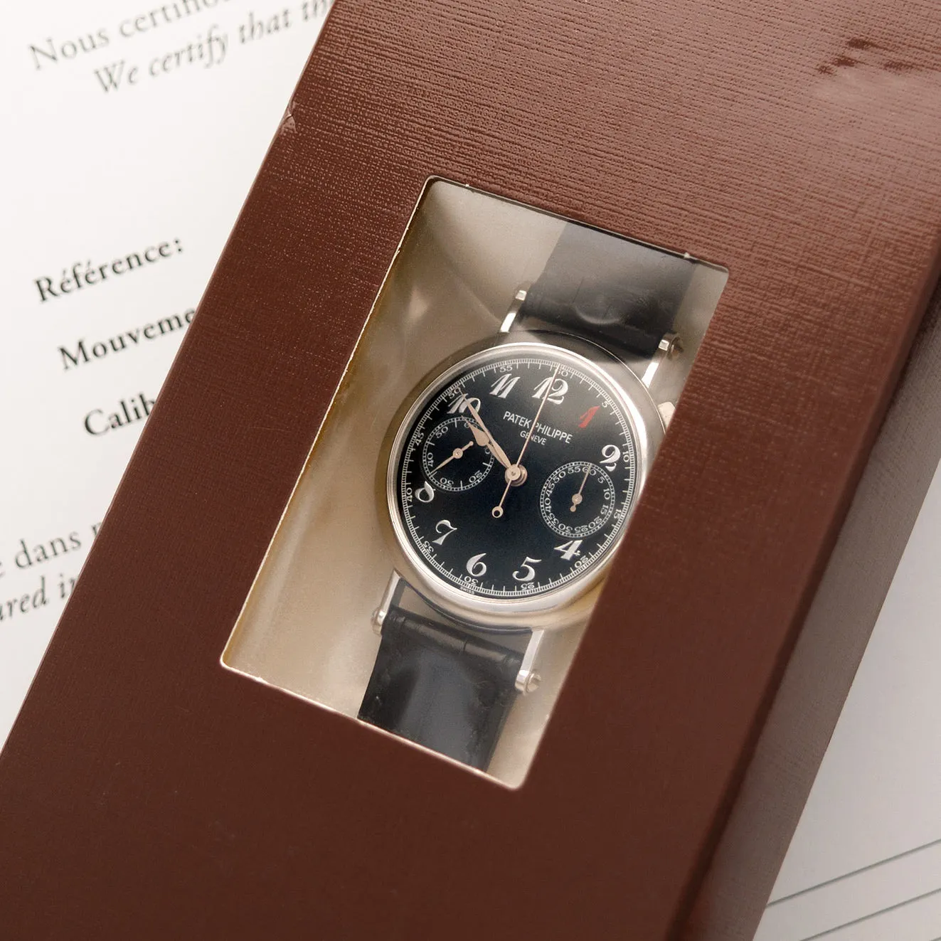 Patek Philippe Unique Platinum Monopusher Split Seconds Chronograph Ref. 5959