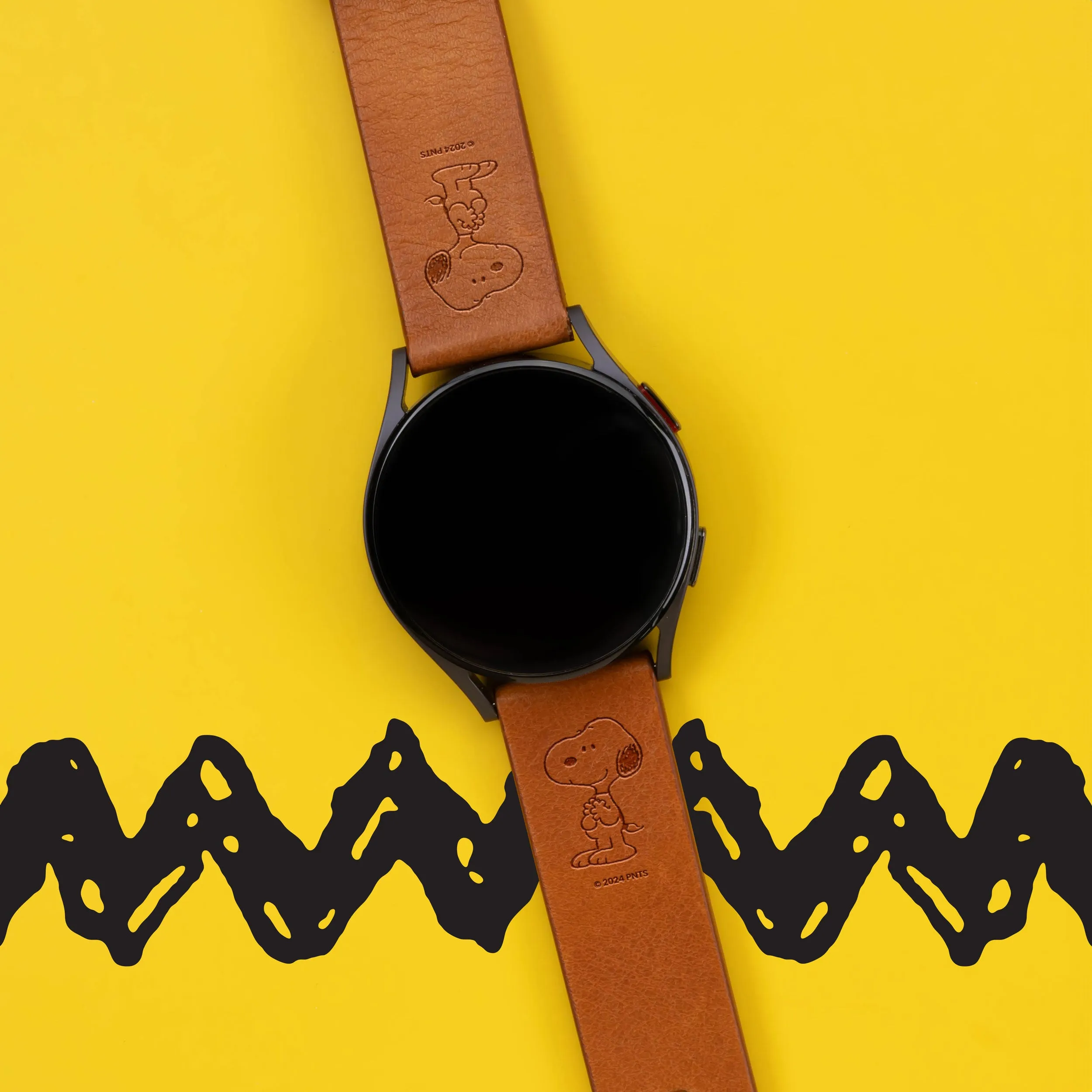 Peanuts 75th Anniversary Premium Leather Samsung Galaxy Watch Band