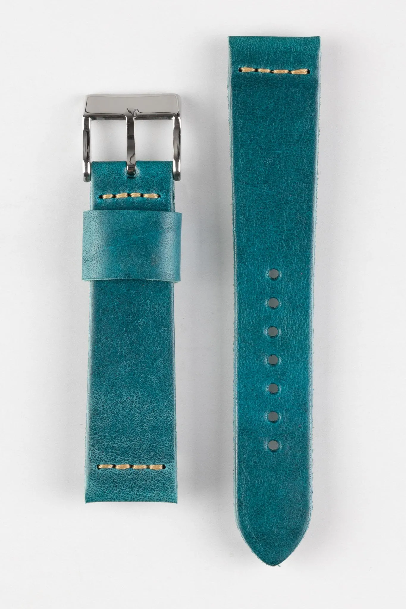 Pebro ARTISAN Leather Watch Strap in TURQUOISE